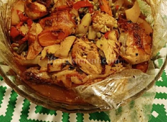Sočno povrće i piletina iz vrećice
