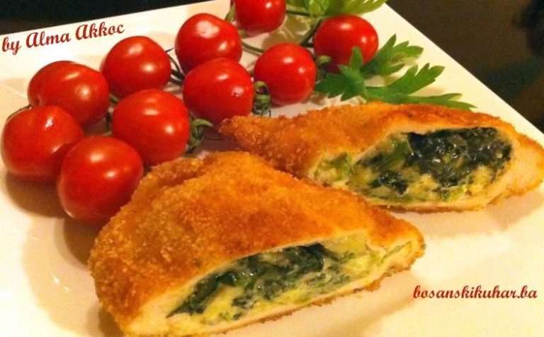 Pileća prsa punjena špinatom